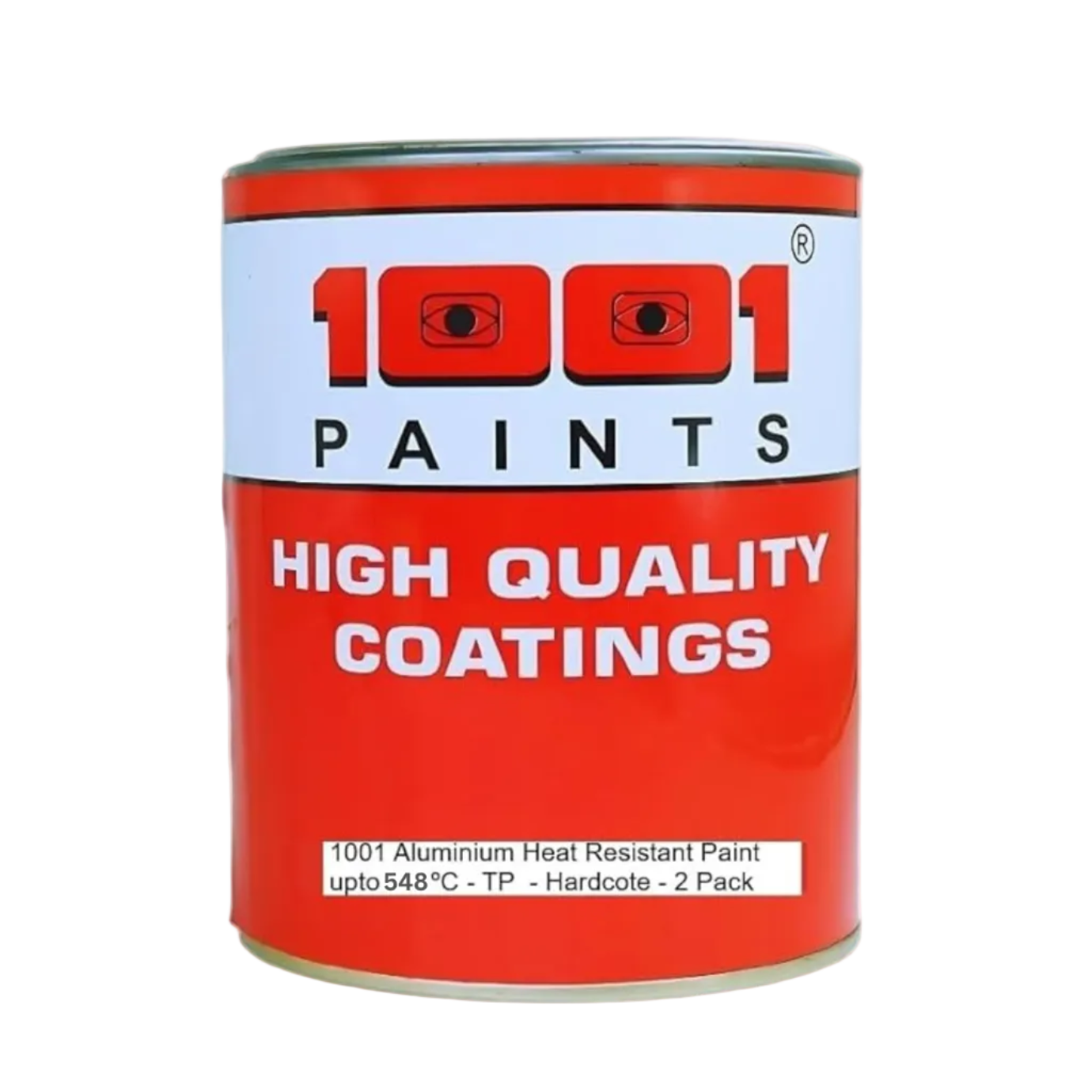 Can of 1001 Paints high quality coatings on a white background