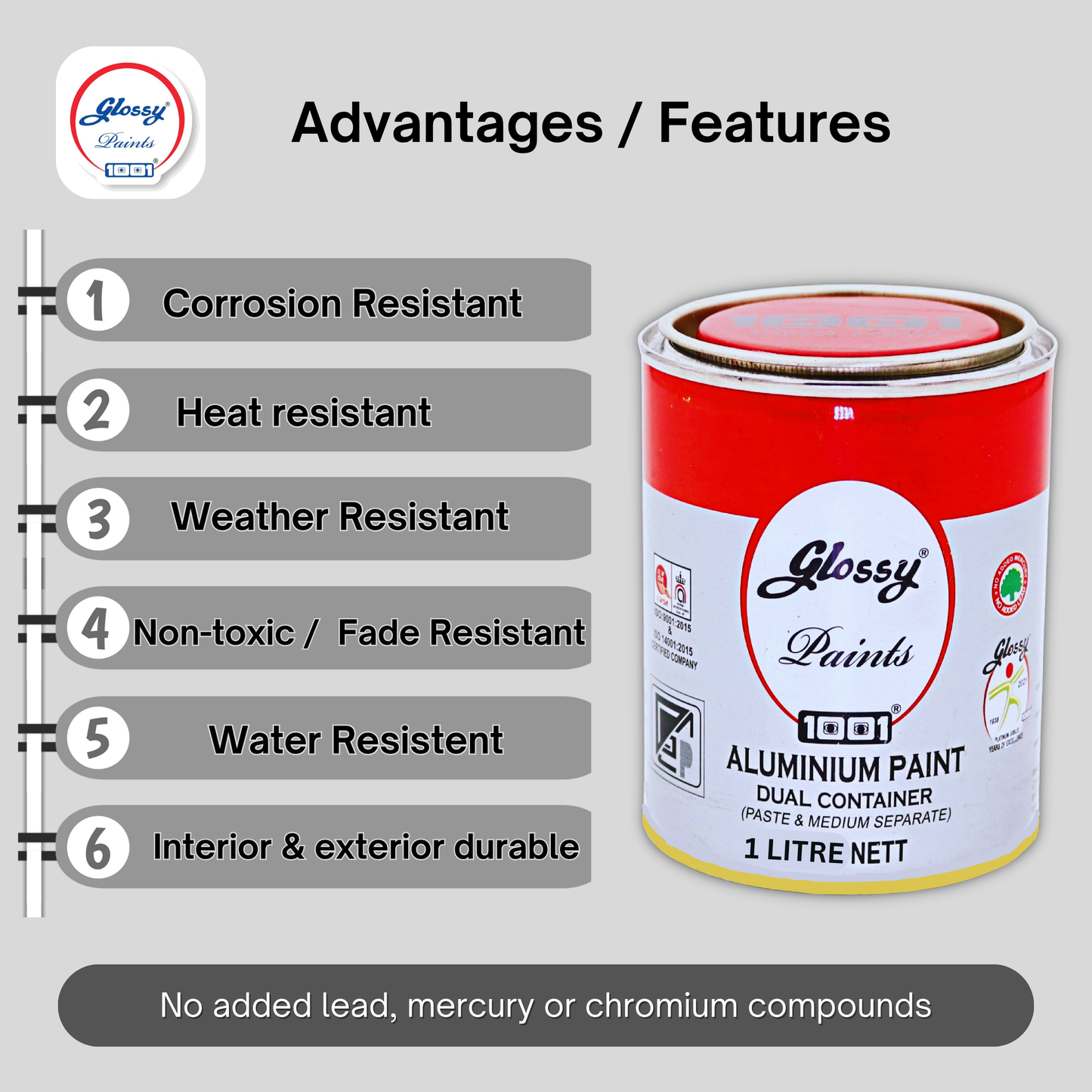 1001 Aluminium Paint (Dual Pack) Super AF