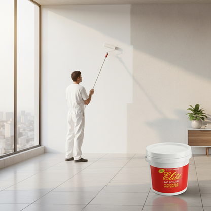 1001 Elite Acrylic Washable Distemper - Paint Application Scene