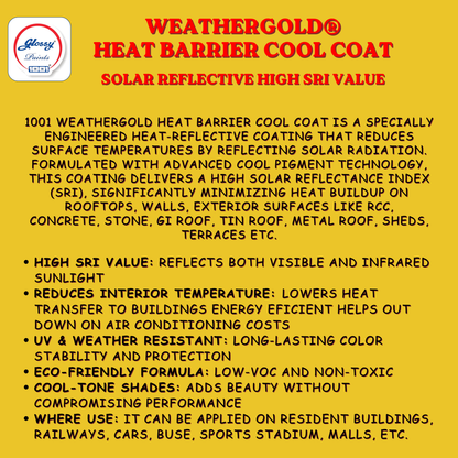 1001 Weathergold Heat Barrier A Cool Roof Coating/Heat Reflective Paint Super AF
