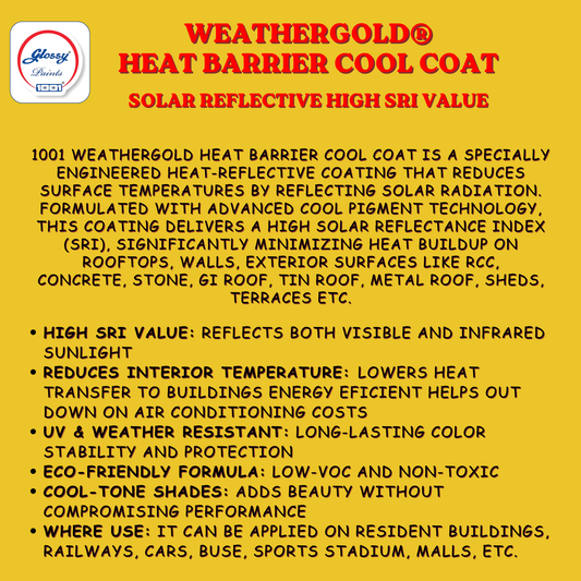 1001 Weathergold Heat Barrier A Cool Roof Coating/Heat Reflective Paint Super AF