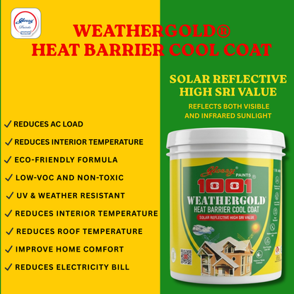 1001 Weathergold Heat Barrier A Cool Roof Coating/Heat Reflective Paint Super AF
