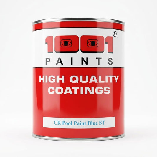 1001 Chlorinated Rubber Pool Paint – Blue | Chlorine-Resistant, UV-Protected, Long-Lasting Finish for Swimming Pools & Water Tanks | Smooth & Glossy Surface