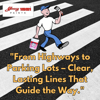 1001 Specialised Coating Road Marking Paint For Curb, Traffic Road, Pavement Striping, Parking Lots, Crosswalks, Driveways, Airports, Traffic Signs, Painting, Arts & CraftsSuper AF