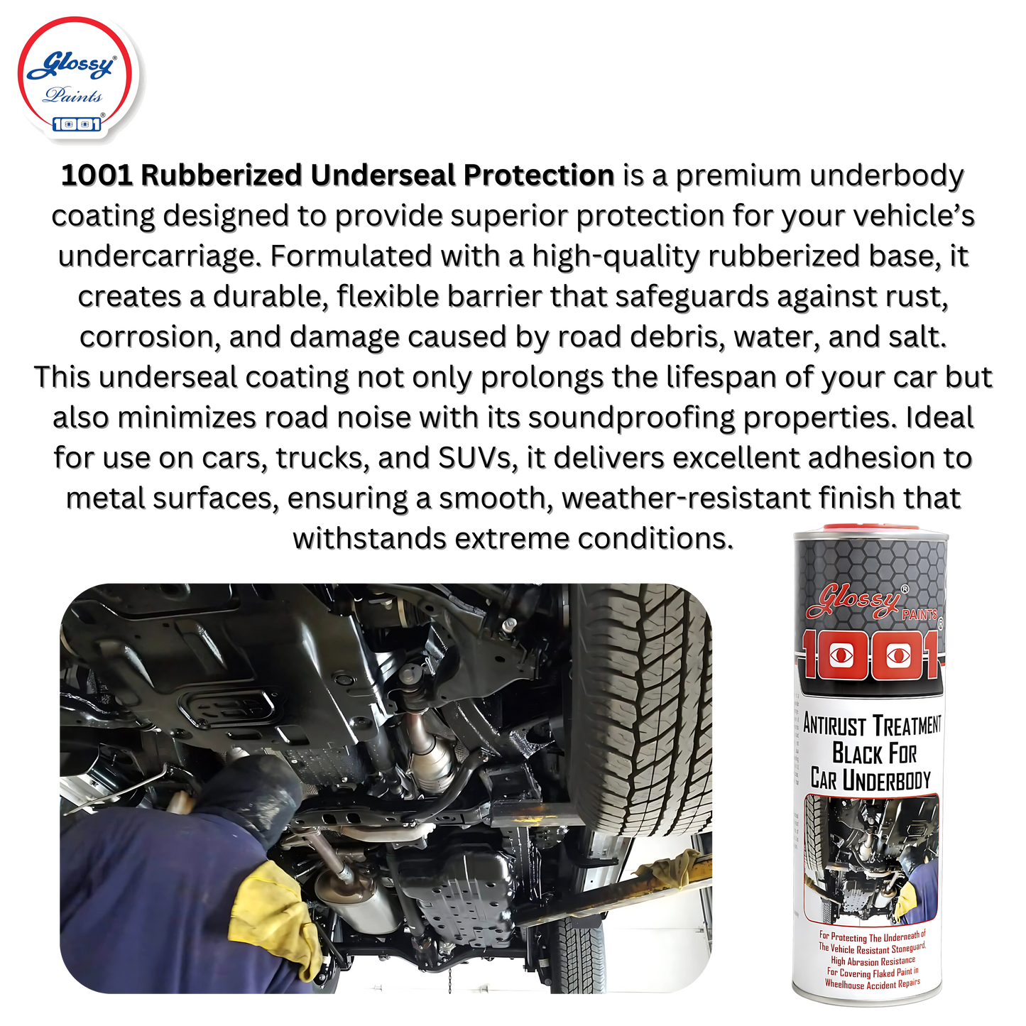 1001 Anti Rust Treatment for Car Under Body Black