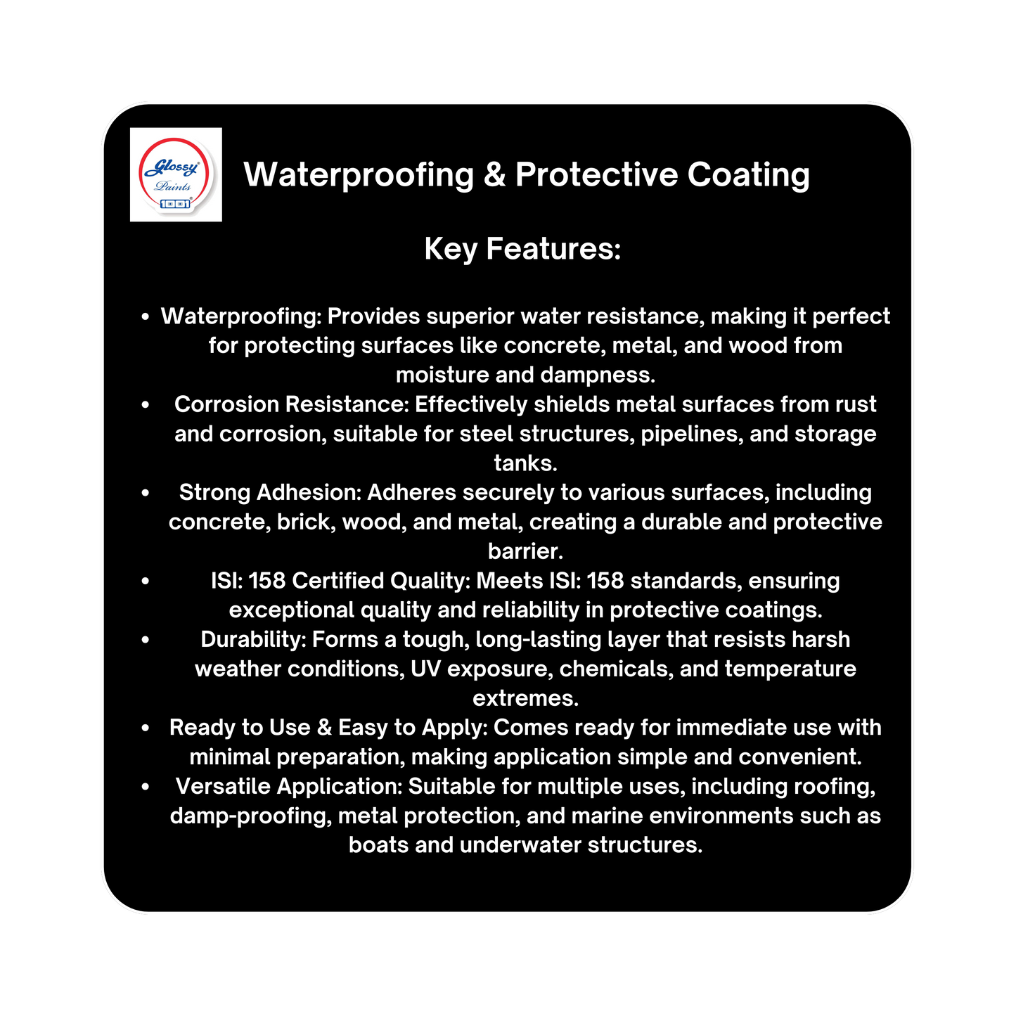 1001 Ready Mixed Paint, RMP Brushing Bituminous, Black, Lead Free, Acid Alkali and Heat Resisting ST - IS 158 Super AF