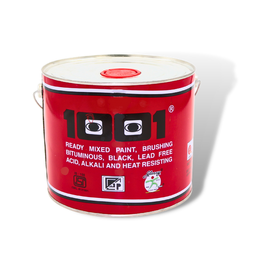 1001 Ready Mixed Paint, RMP Brushing Bituminous, Black, Lead Free, Acid Alkali and Heat Resisting ST - IS 158 Super AF