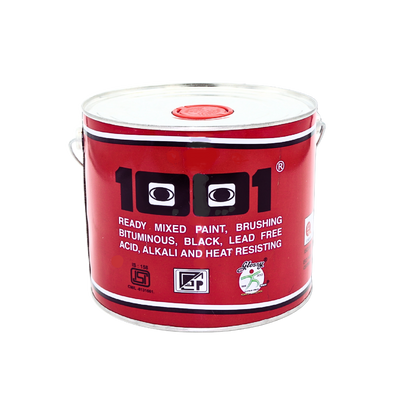1001 Ready Mixed Paint, RMP Brushing Bituminous, Black, Lead Free, Acid Alkali and Heat Resisting ST - IS 158 Super AF
