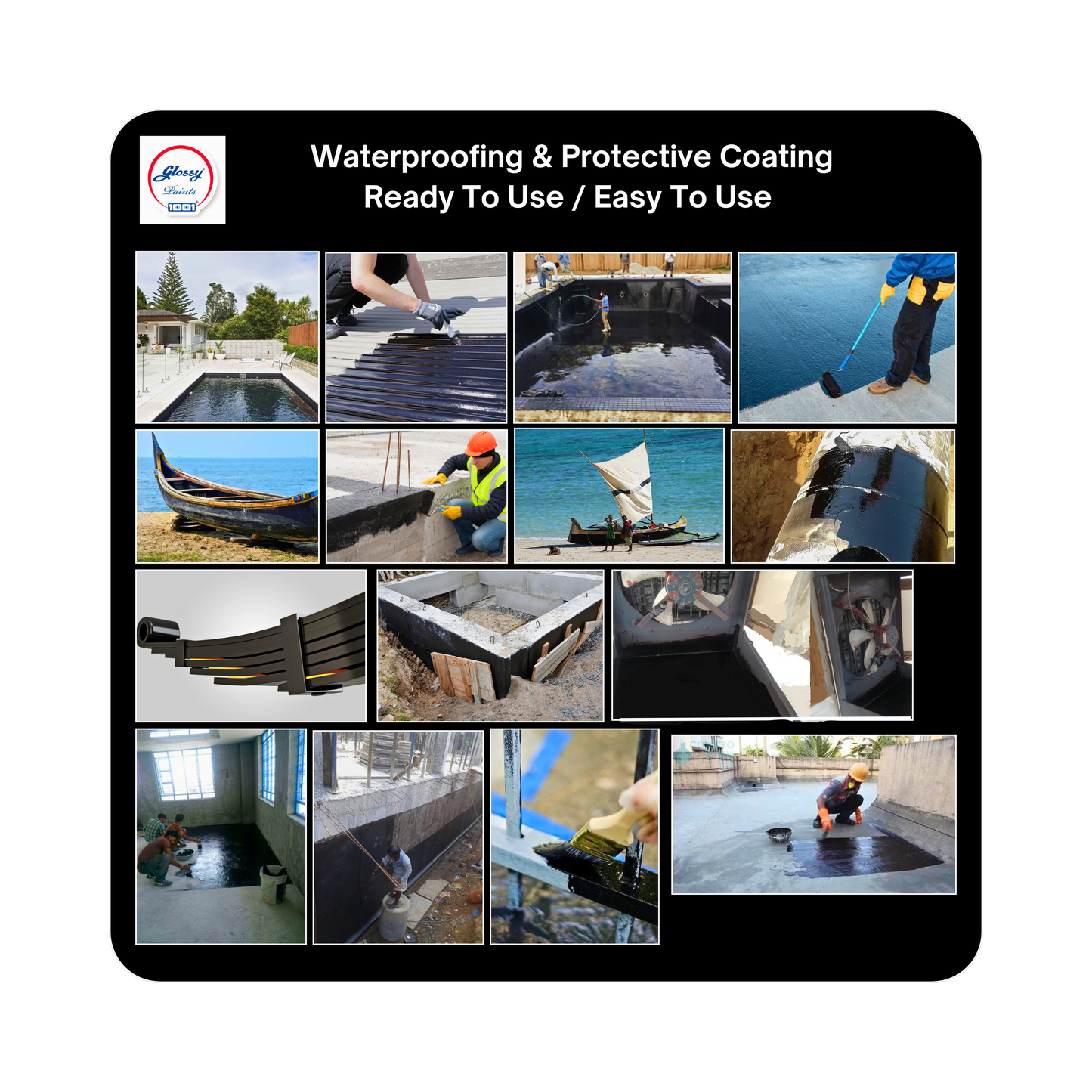 1001 Ready Mixed Paint, RMP Brushing Bituminous, Black, Lead Free, Acid Alkali and Heat Resisting ST - IS 158 Super AF