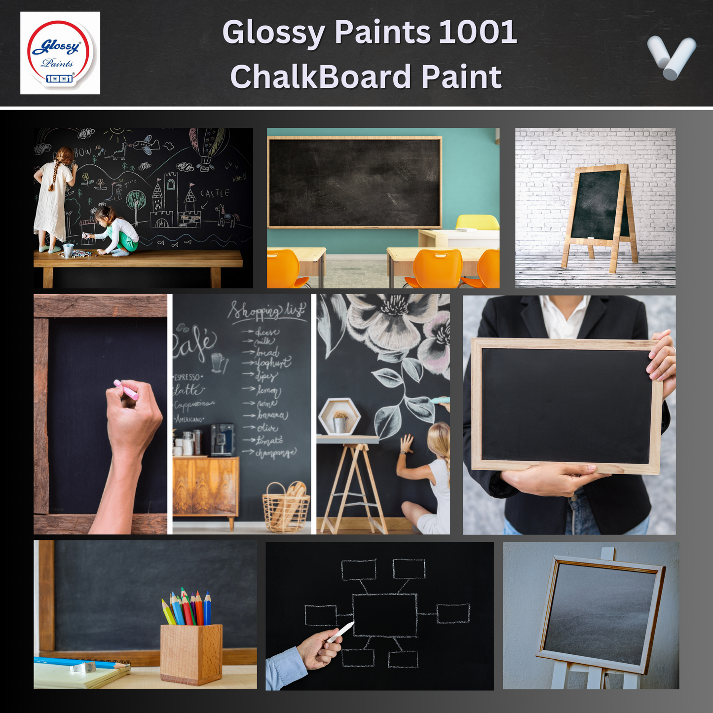 1001 Chalk Board Paint