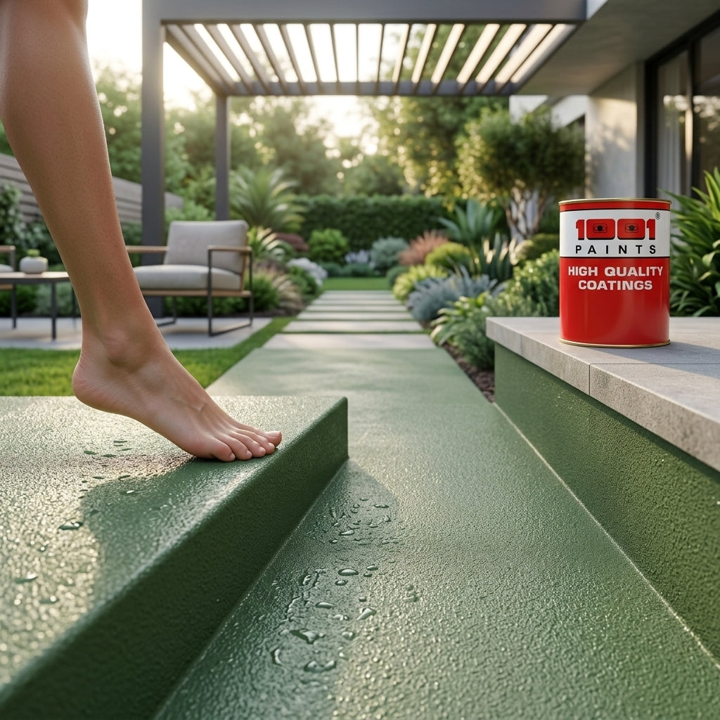 1001 CR Base Anti Skid/Anti Slip Paint for Stairs, Bathrooms, Tiles, Terrace, Kitchen, Balcony Super AF