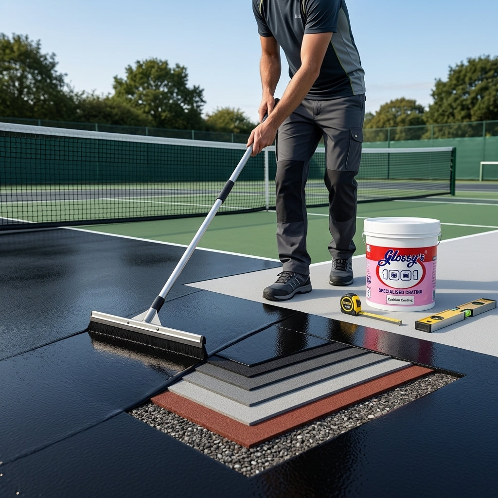 1001 Cushion Coat Special for Sports Court WB – Water-Based Cushioned Acrylic Coating for Sports Surfaces Super AF