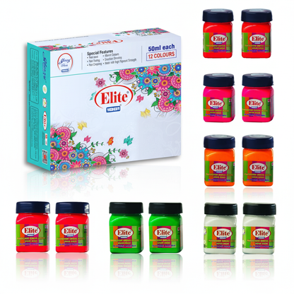 Artist Acrylic Flurocent Paint 12x50 Pack