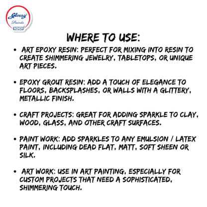 Glossy Decorater Glitter for Epoxy Grout, Art Epoxy, Speaker Paint Golden