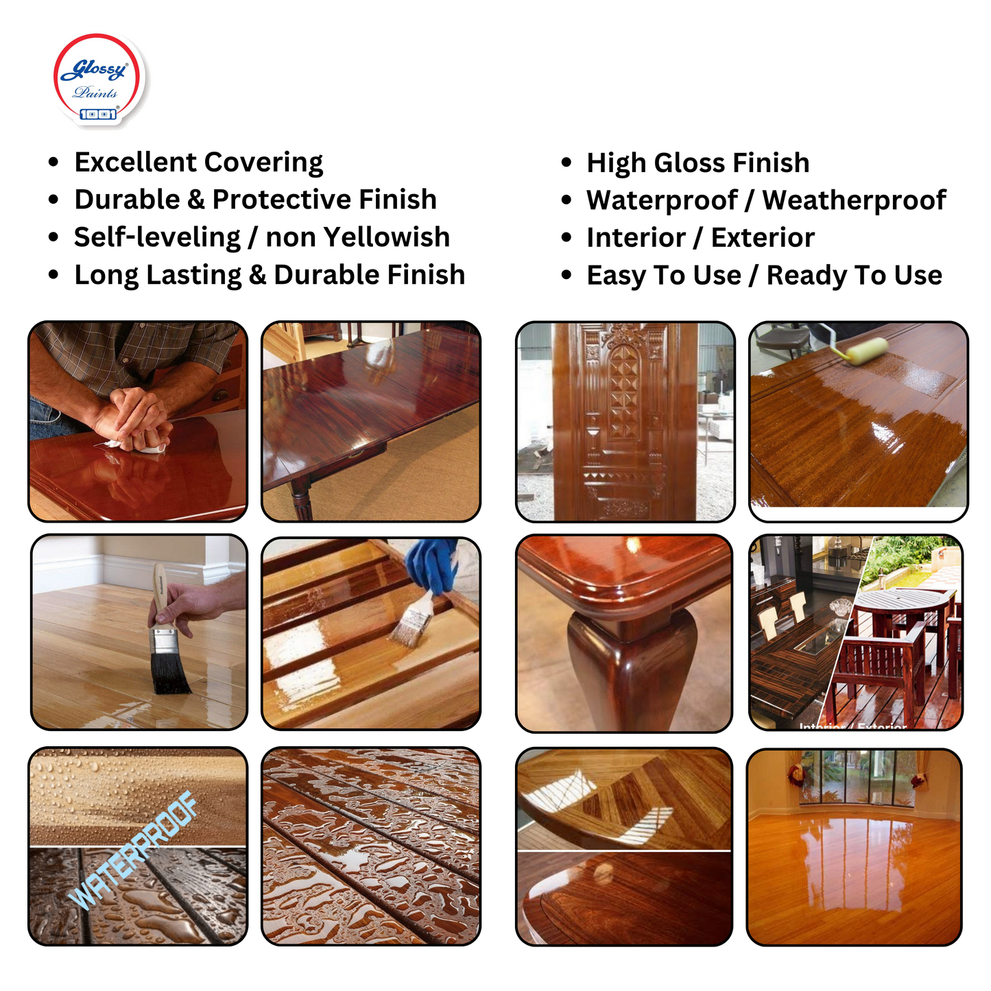 1001 Tuff Wood 1K Polyurethane Clear Wood Finish - Gloss