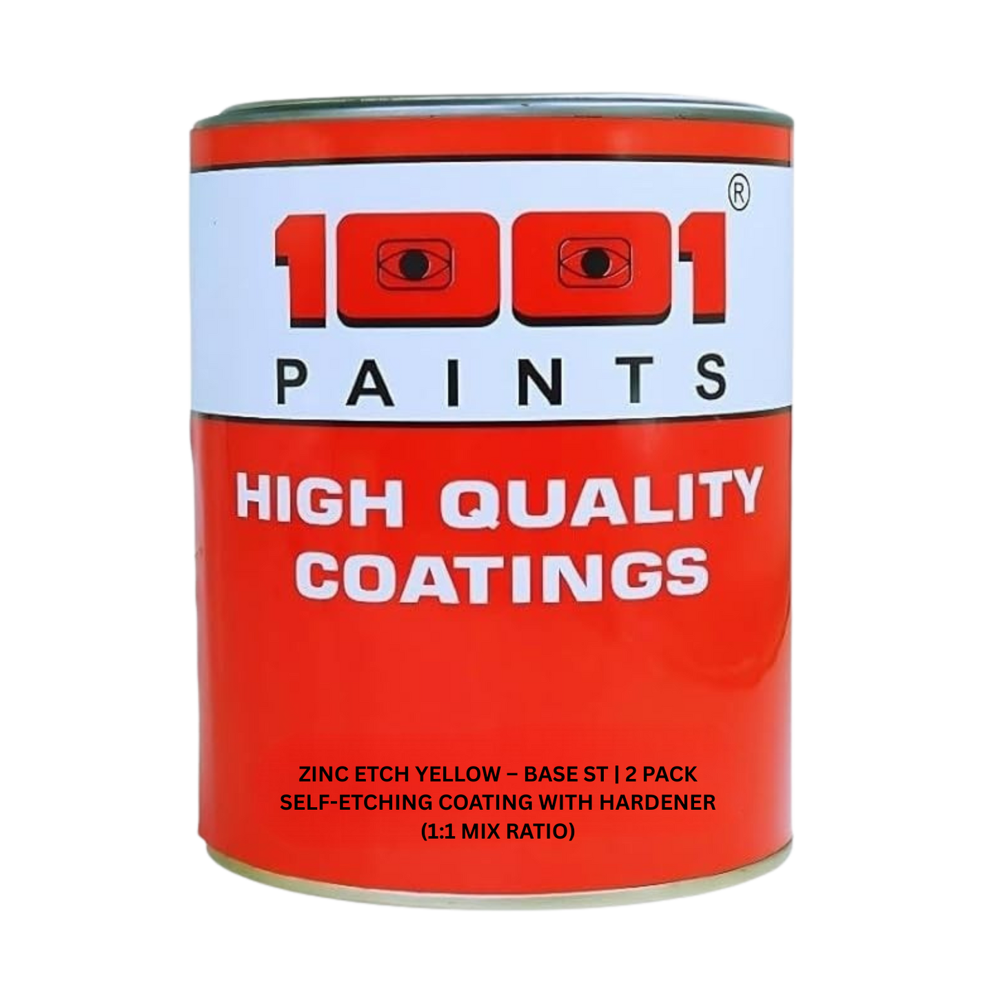 1001 Zinc Etch Yellow – Base ST | 2 Pack Self-Etching Coating with Hardener (1:1 Mix Ratio) | Anti-Corrosive Metal Coating Super AF