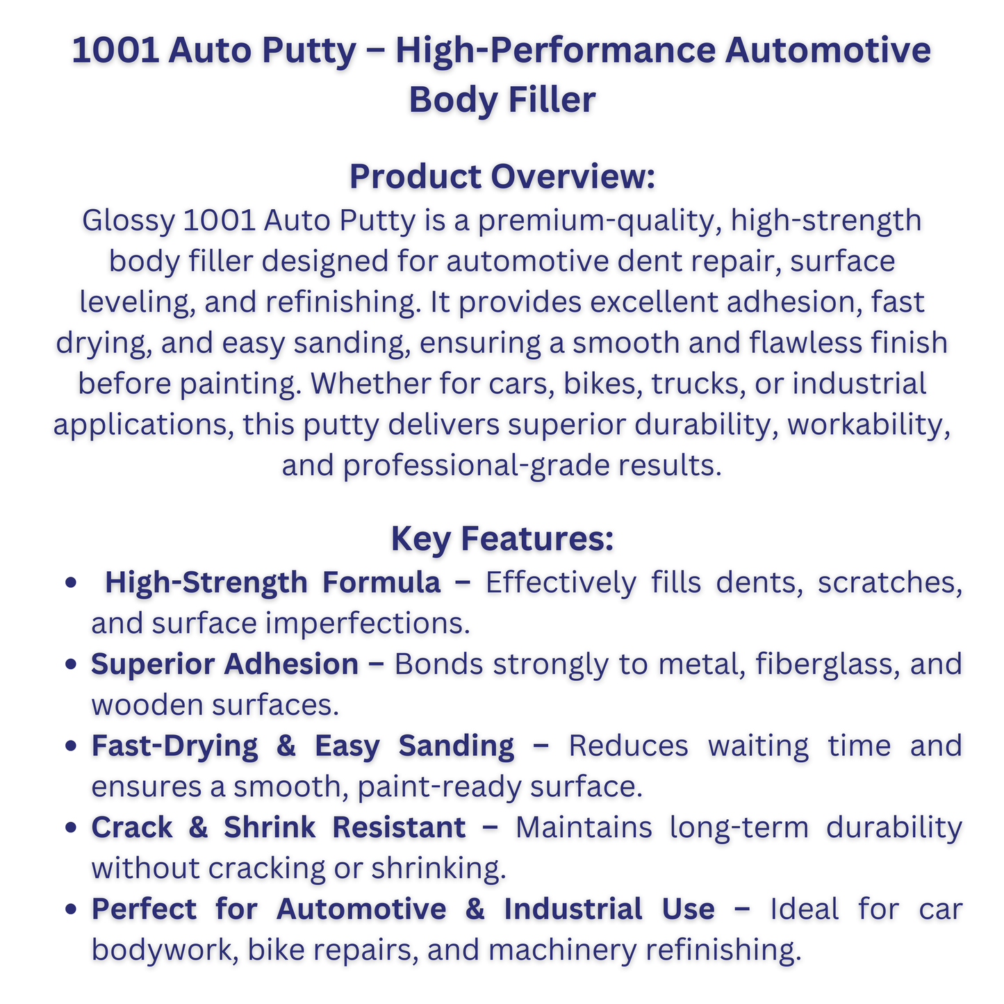 1001 Auto Putty Grey