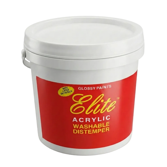 1001 Elite Acrylic Washable Distemper Wall Paint White Smooth finish WT Super AF