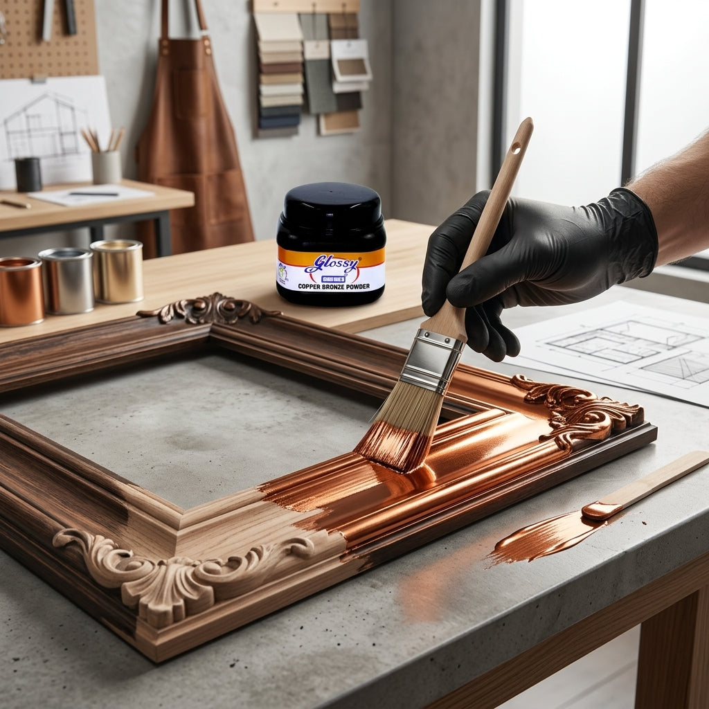 1001 Copper Bronze Powder | Metallic Pigment for Paints & Coatings | Decorative Finish Super AF