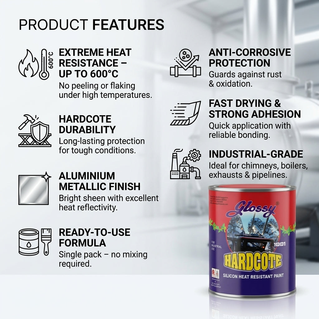 1001 Aluminium Heat Resistant Paint upto 600ºC - TP - Hardcote Super AF