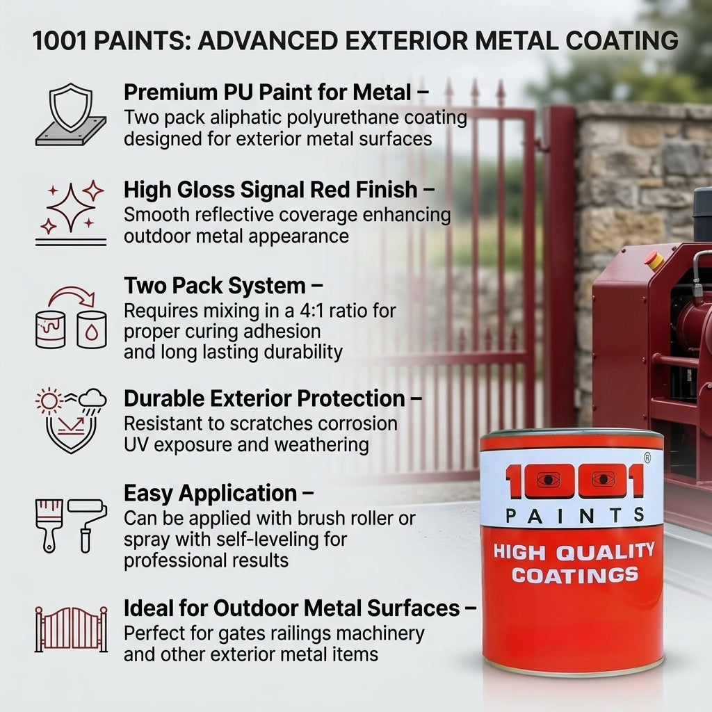 1001 Aliphatic Infinity PU Paint for Metal 2 Pack ST Exterior Signal Red Super AF