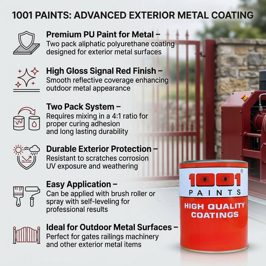 1001 Aliphatic Infinity PU Paint for Metal 2 Pack ST Exterior Signal Red Super AF